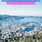 The complete guide to how to get from Bergen to Flåm, and back from Flåm to Bergen. These are all the best ways to travel the fjords of Norway! #VisitNorway #Bergen #Norway